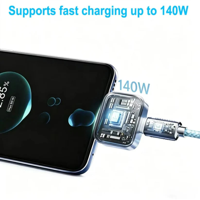 ARMORA 140W charger protecting iPhone battery health overnight