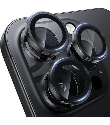 ARMORA camera lens protector colour options for iPhone Pro models